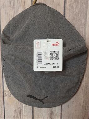 PUMA Grey Hat with Logo NWT